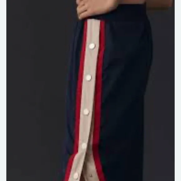 Maeve/Anthropolgie Navy and Red Maxi Skirt - Picture 2 of 5